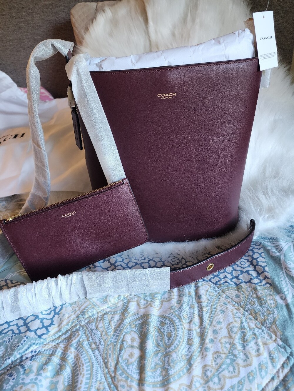 New Tags Coach Bleecker Bag Handbag Merlot Shoulder Or Crossbody